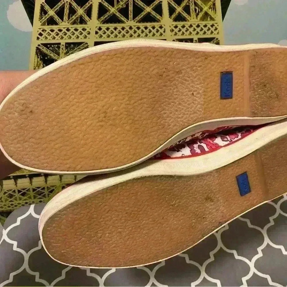 COPY - Keds floral flowers red white  sz.8.5/39.5 - Picture 5 of 6